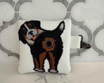 Bernese Mountain Dog poo bag holder / waste bag dispenser