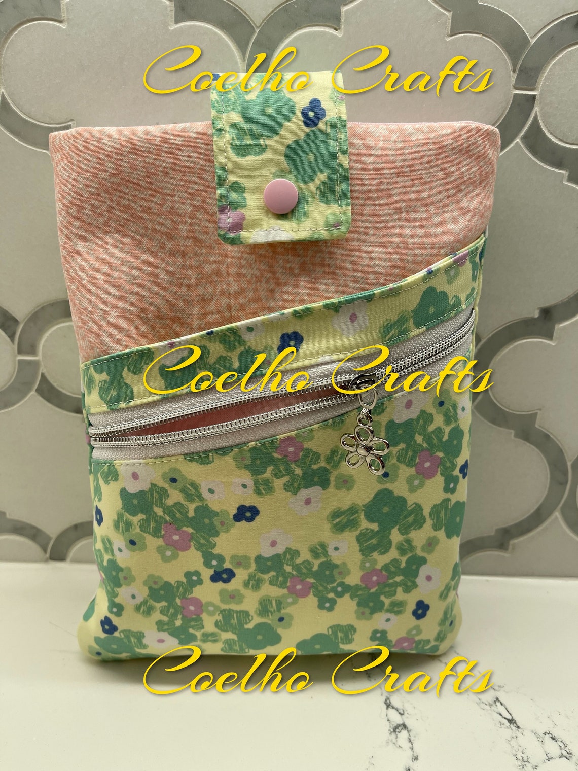 Large Book Sleeve with Zipper and Pocket Etsy