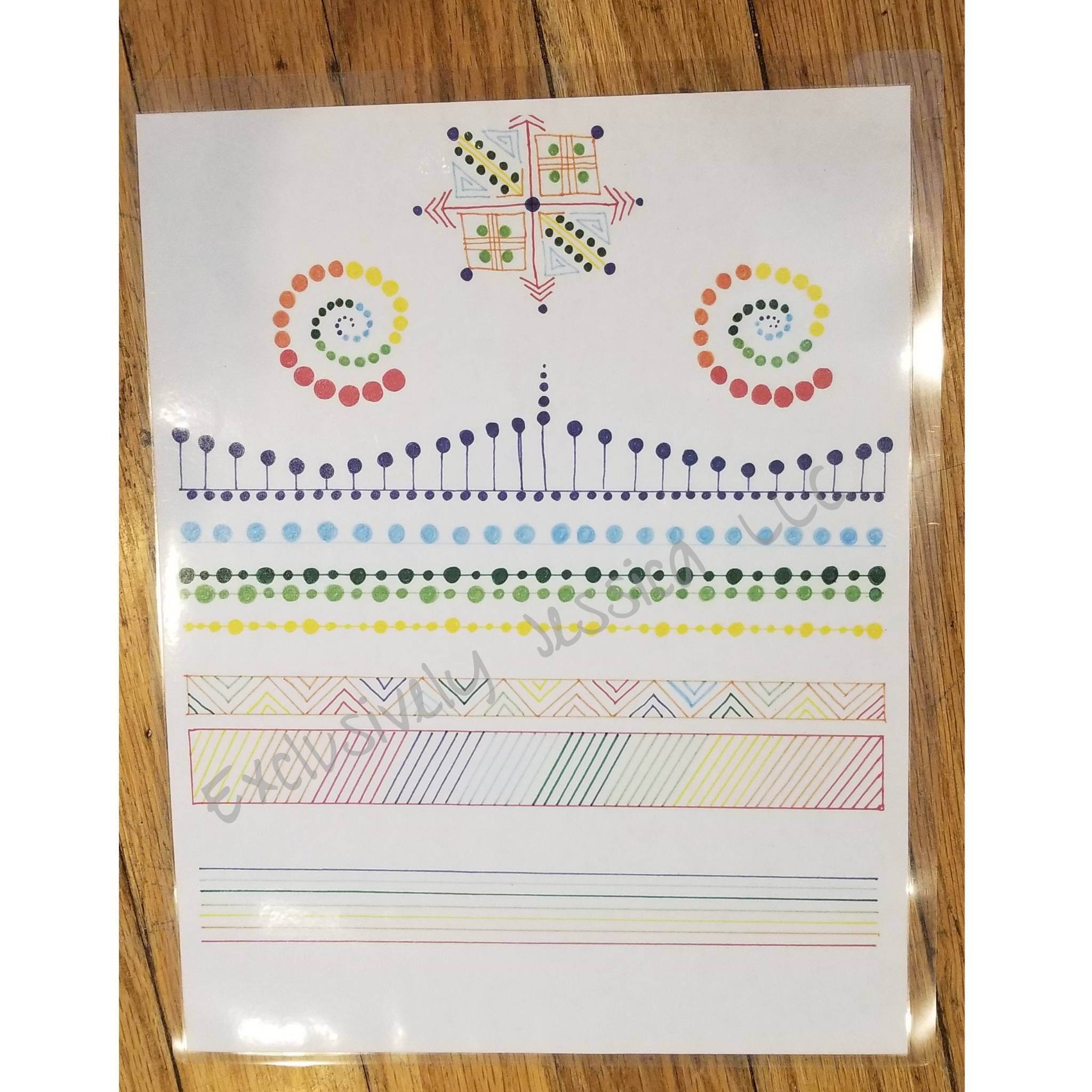 Printable Henna Practice Sheets