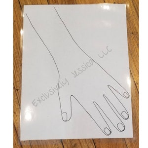 Henna hand practice sheet