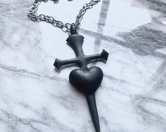 Sacrificial Heart Sword Necklace