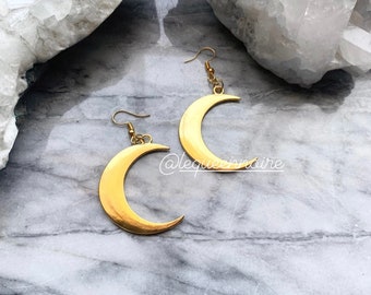 Moon Earrings - Gold