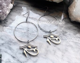 Eye of Horus Hoop Earrings