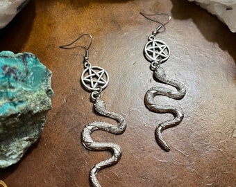 Snake Pentacle Earrings