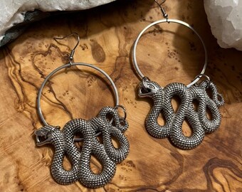 Snake Hoop Earrings