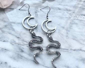 Snake Moon Earrings