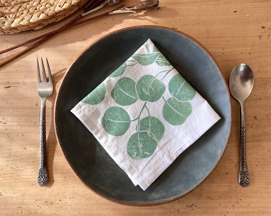 4 Eucalyptus Napkins Etsy