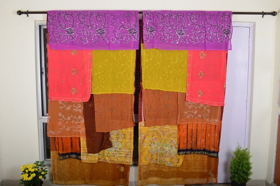 Indian Curtain Room Divider Window Curtain Scarf Hippy Gypsy Etsy