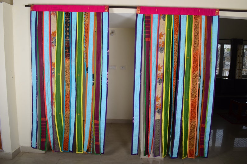 Indian Shabby Chic Curtain Fringe Curtain Boho Gypsy Curtain Etsy