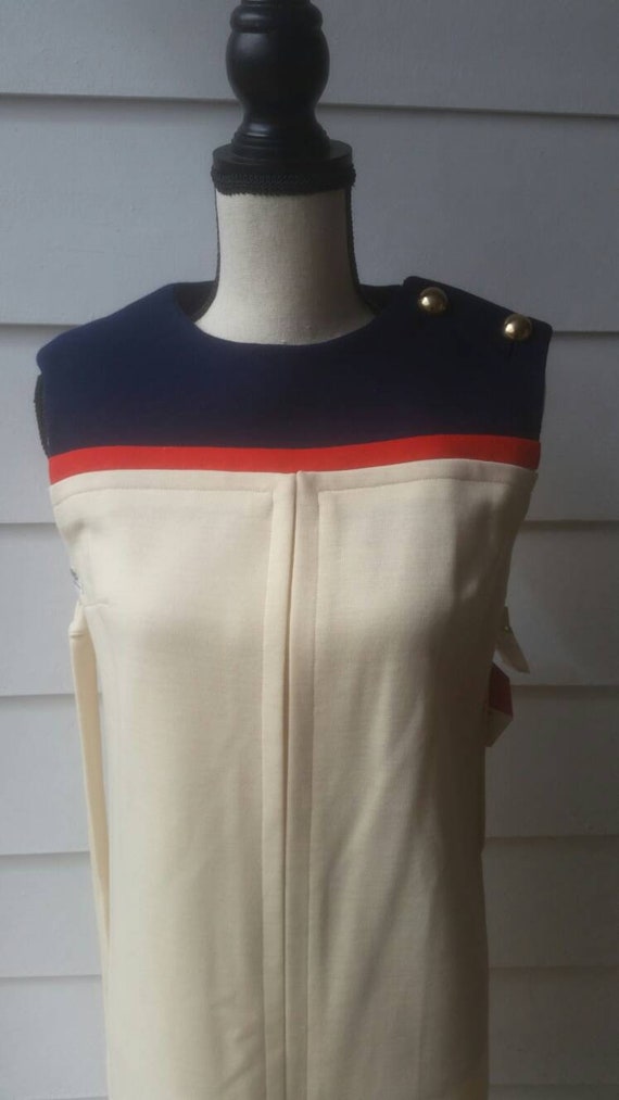 1960s Colorblock Shift Dress || Deadstock || New … - image 7