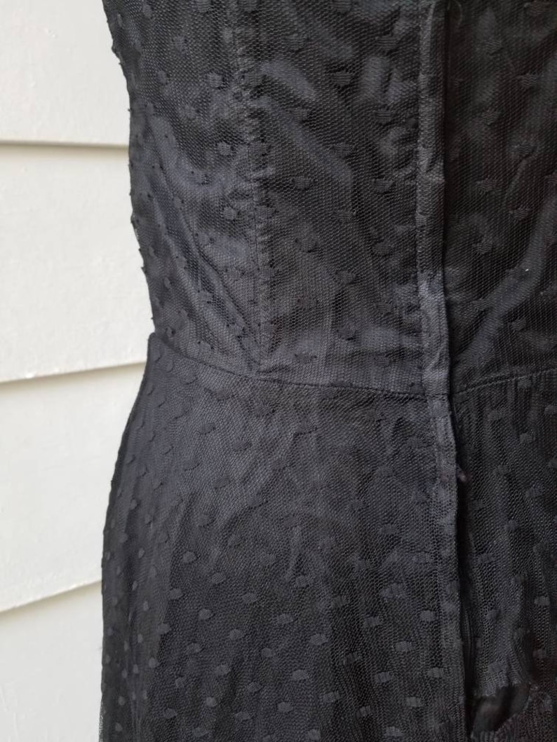 1990s Black Lace Prom Dress Goth Chic Scott McClintock