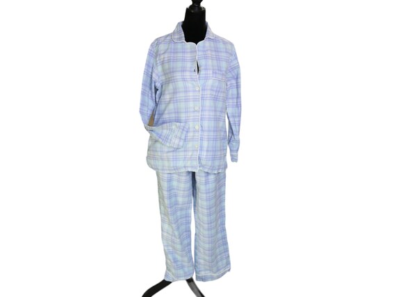 LLBEAN FLANNEL PAJAMAS circa 2000 lavender purple… - image 7