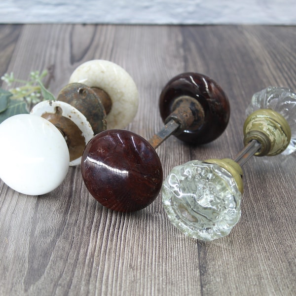 Antique Crystal Door Knobs Etsy