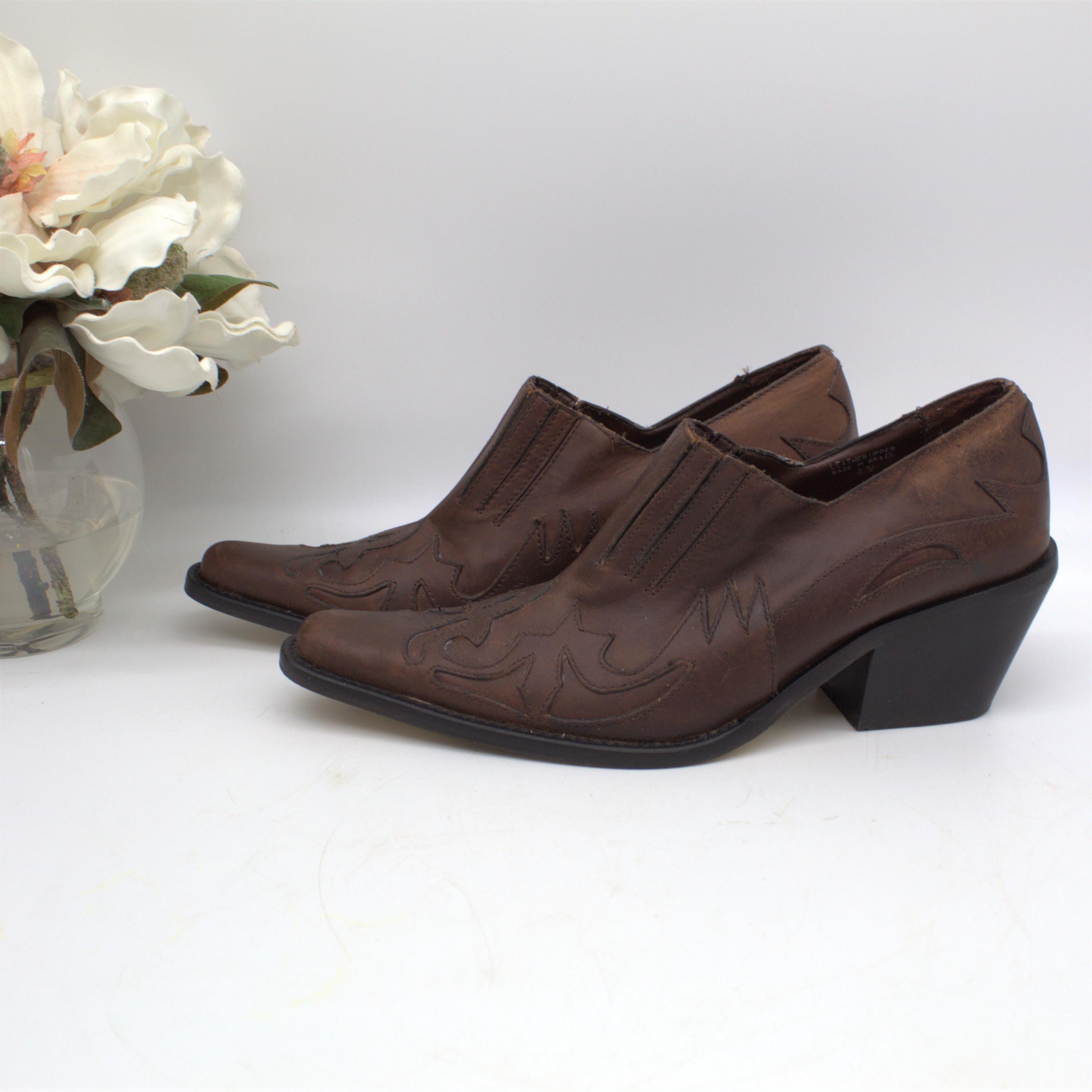 靴 90s Western boots made in usa 90s Western Booties - Etsy