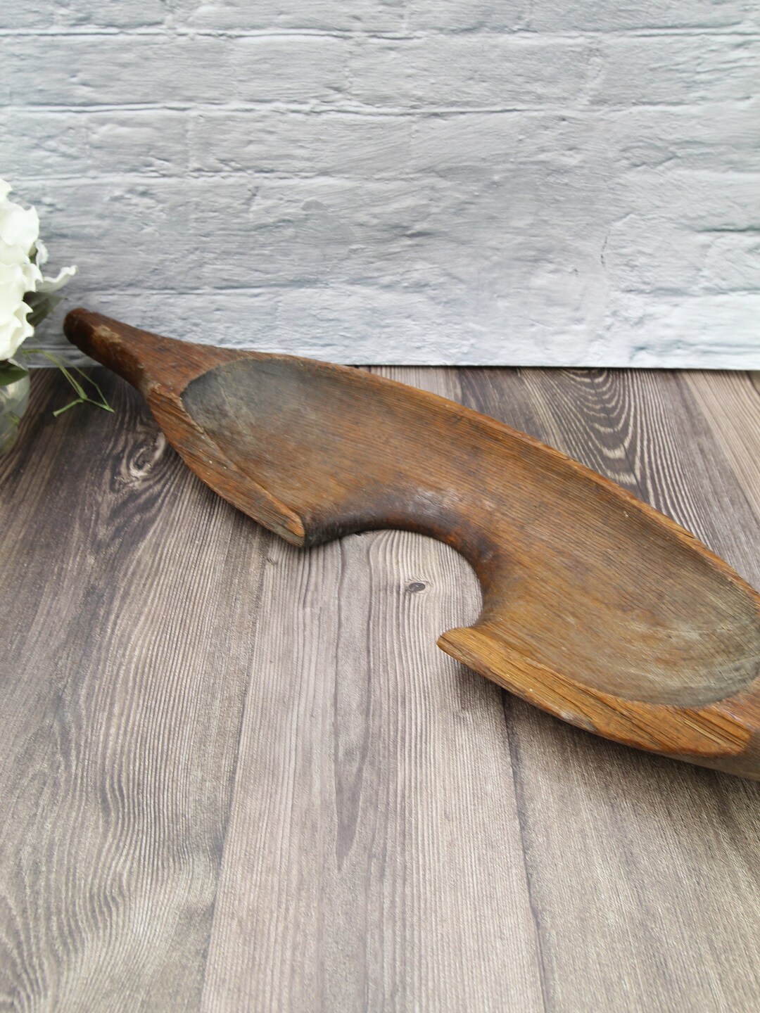 PRIMITIVE WATER BUCKET Carrier, Hand Carved Wood Neck Yoke for Carrying