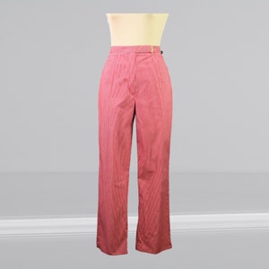 90er RALPH LAUREN high waisted Knöchellange Hose rot kariert Gold Verschluss Size 12 Damen 90er Streetwear Academia Designer Vintage Hose Geschenk