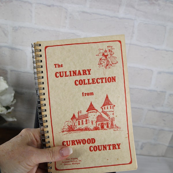 1980s OWOSSO MICHIGAN CURWOOD Country festival cookbook James Oliver Curwood game recipe,rabbit squirrel hunter food,herb drying,home remedy
