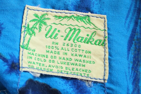 Vintage Coastal Hawaiian Kaftan | Blue Sundress |… - image 7