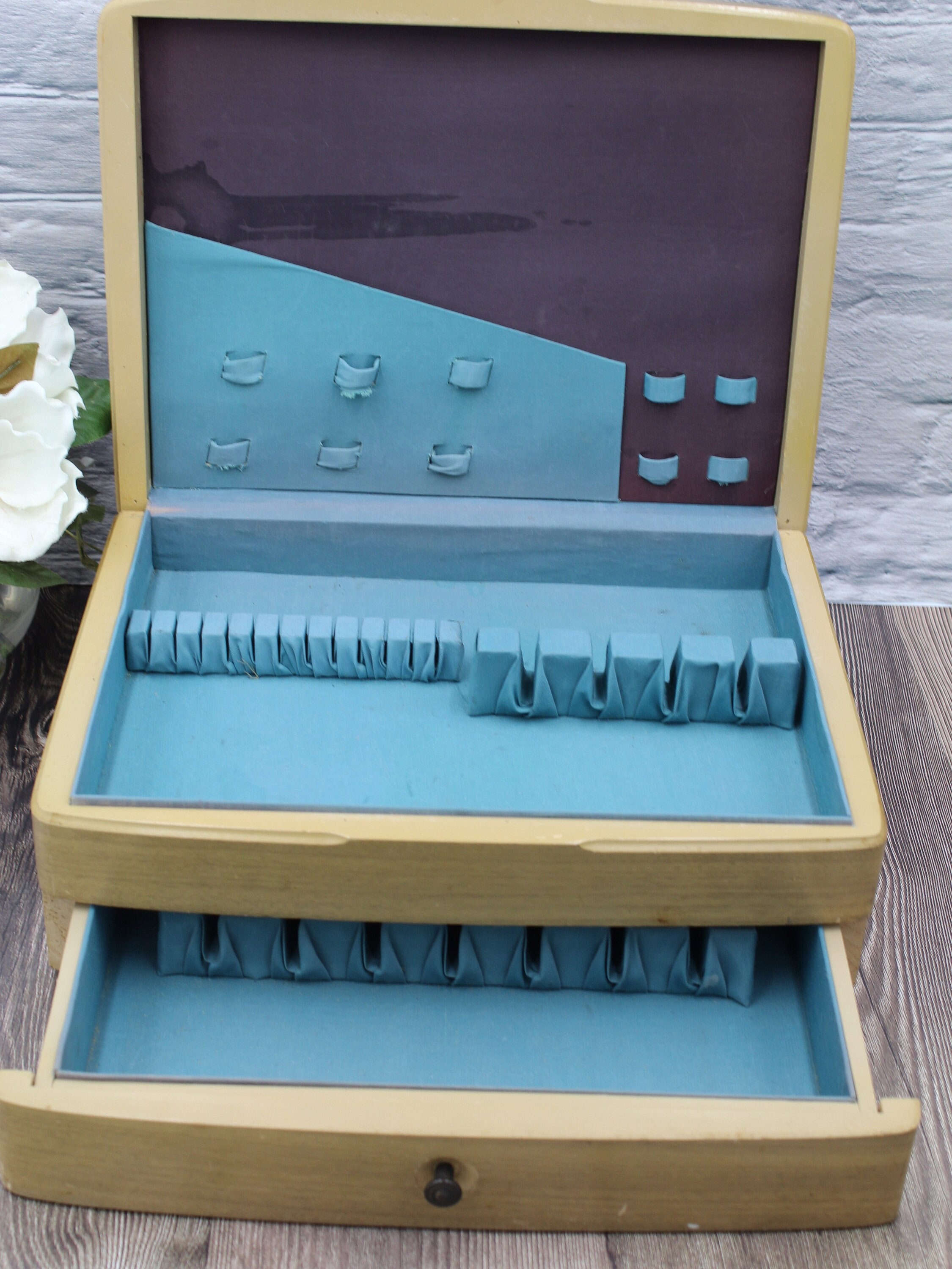 Antique Flatware Storage Box, Cutlery Organization, English