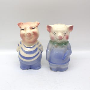 1940s PIGGY BANK | Royal Copley | sold individually | Pig Novelty Collectible | New Baby Twin Shower Gift | Kids Room Decor  | Vintage Decor