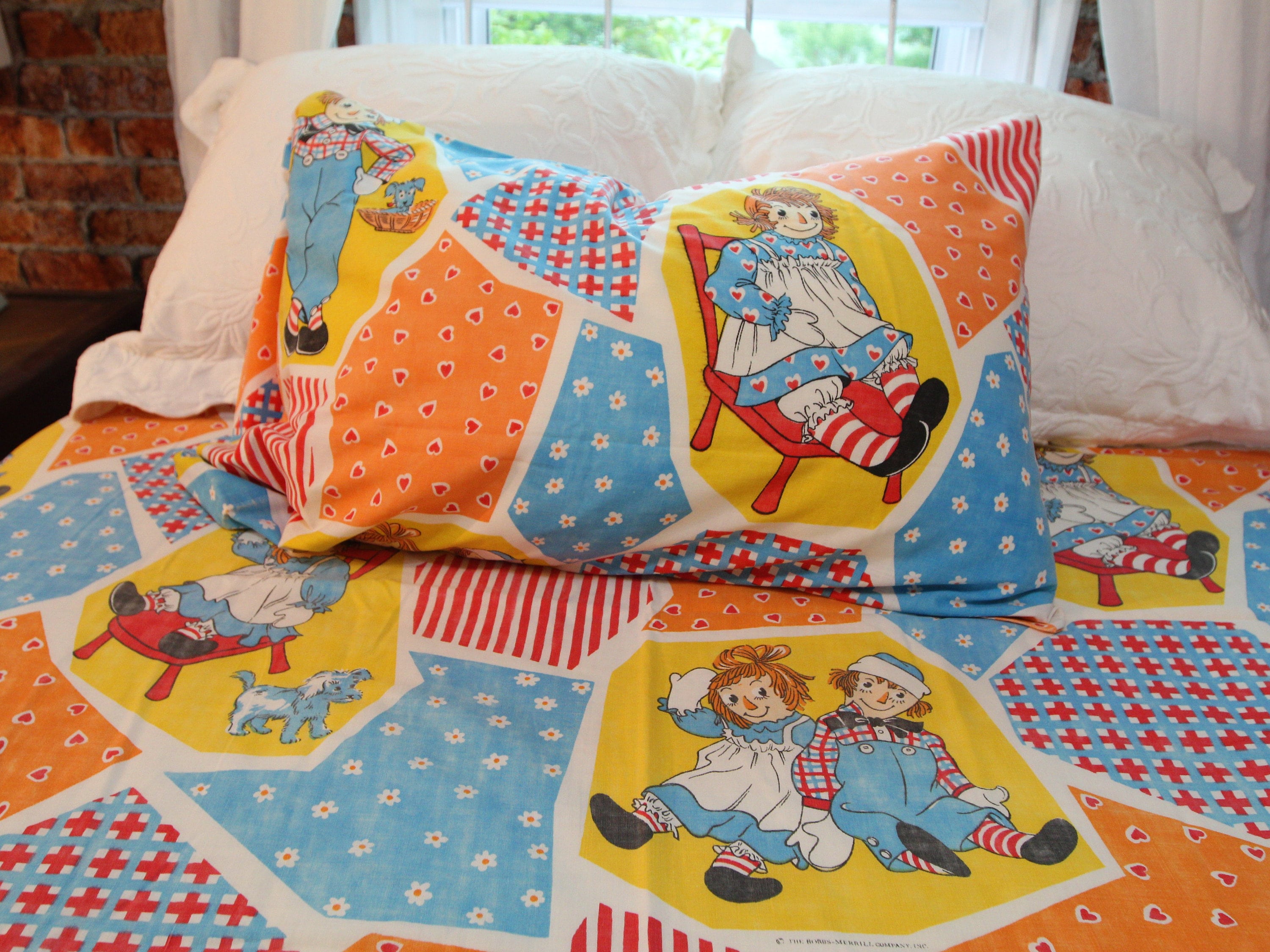 寝具 Raggedy Ann & Andy ブランケット ケース付き