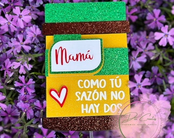 Mother's Day Cake Topper|Dia de las madres|Cake Topper|Gifts for mom|Sazon|MamÁ|Cardstock Cake Topper|Custom|Personalized Cake Topper|Decor