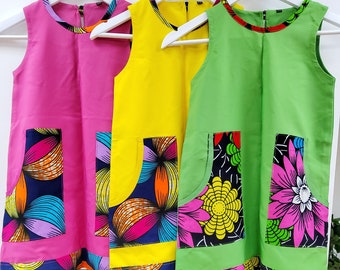 African print baby girl outfit, Ankara baby/young child dress, baby gift set, ankara baby, baby photoshoot dress, handmade