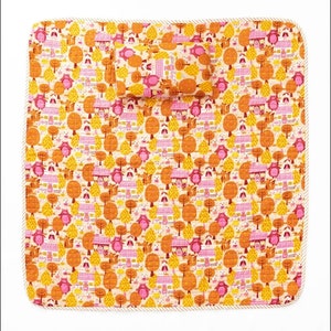 Woodland Animals ベビーガールキルトブランケットセット、キルトブランケットと枕セット、ベビーシャワーギフト、クリスマスギフト