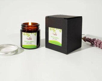 Wild Bluebell profumato, candela di cera di soia, candela versata a mano, profumi naturali, candela barattolo di vetro con coperchio, perfetto per regali e uso domestico