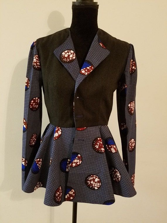 ankara peplum jacket