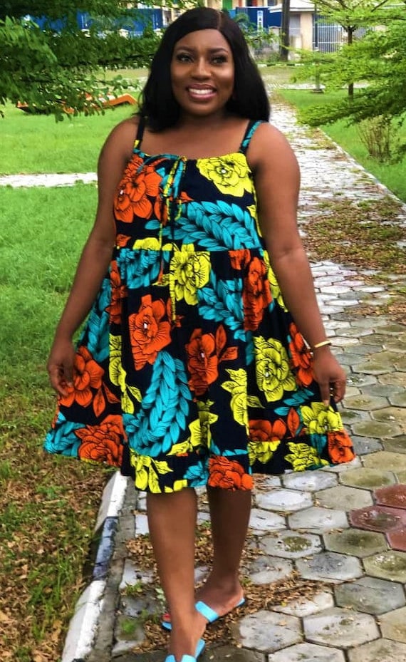 African Print Dress, Ankara Summer Dress, Ankara Short Dress With Yoke. Ankara  Dress for Women, Summer Dress for Women. - Etsy