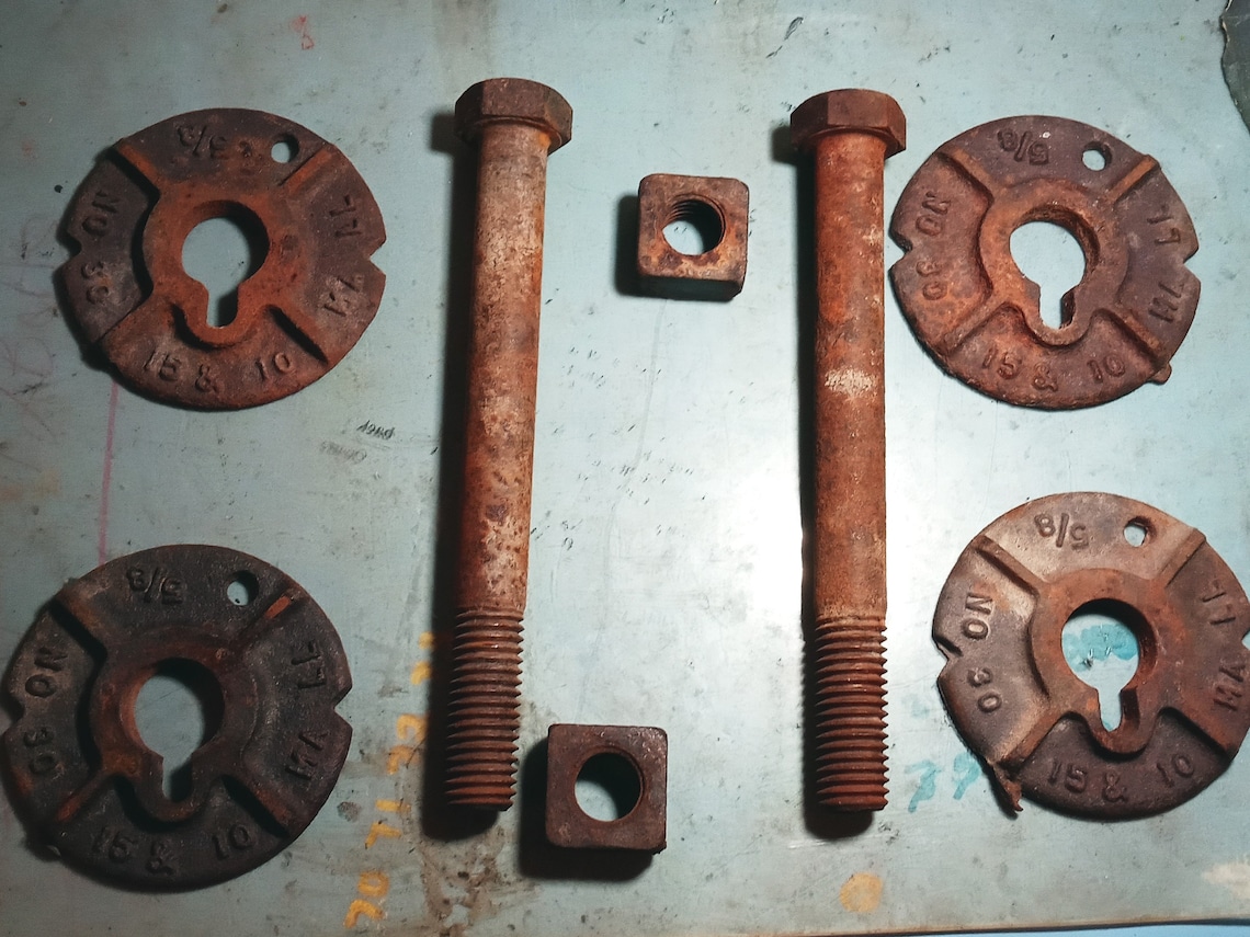 SUPER RARE SQUARE nut Antique 5/8 cast iron complete bolt Etsy