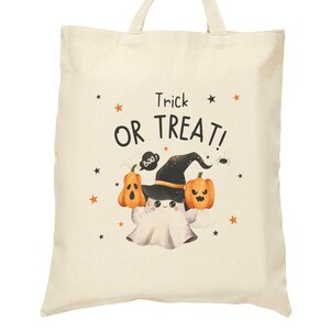Halloween Trick or Treat Bag: Kids Cotton Canvas Tote
