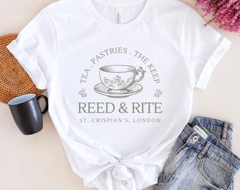Emma M Lion Reed & Rite Tea Shop T-Shirt, St. Crispian's London (100% Cotton)