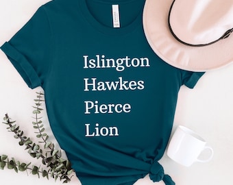 Emma M Lion Tshirt (no &) gift for her book lovers, Bella Canvas Beth Brower book fan shirt with character names