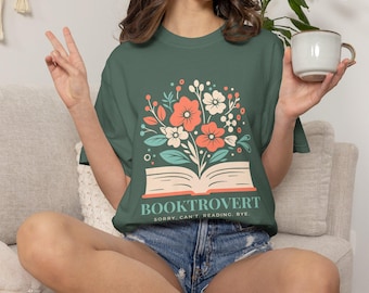 Booktrovert Överdimensionerad T-shirt - Bokälskare