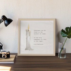 Wizard Quote Digital Art Print - Instant Download - HP Quote Art, Square up to 24&quot; x 24&quot;