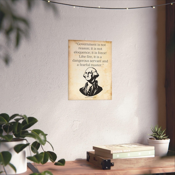 Autocollant Mural 2nd Amendment Liberty – Citation George Washington – Style Western – Amovible
