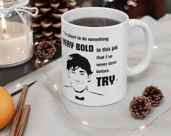 Kubek biurowy na kawę: cytat Jima Halperta, zabawny prezent dla współpracownika