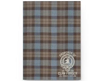Property of Clan Fraser Hardcover Journal - Outlander Fan Journal, Outlander Journal, Outlander Fan Gift, Clan Fraser Tartan, Bookish Gift
