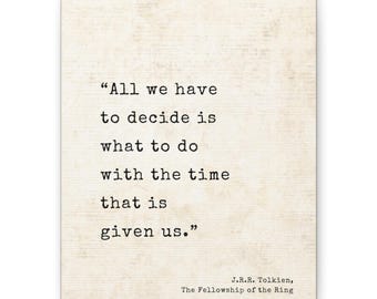Lord of the Rings Canvas Art: Gandalf Quote, Tolkien Wall Decor