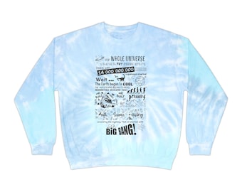 Big Bang Theory Tie-Dye Sweatshirt: Nerdy Theme Song Design