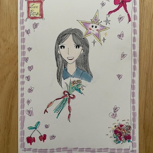 Ilustración de retrato personalizada a partir de una foto - Ilustración de retrato dibujada a mano - Obra de arte personalizada - Regalo personalizado, arte estilo cuento