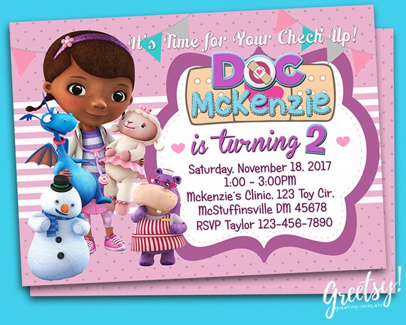 doc mcstuffins invitation doc mcstuffins birthday doc etsy doc mcstuffins invitation wording