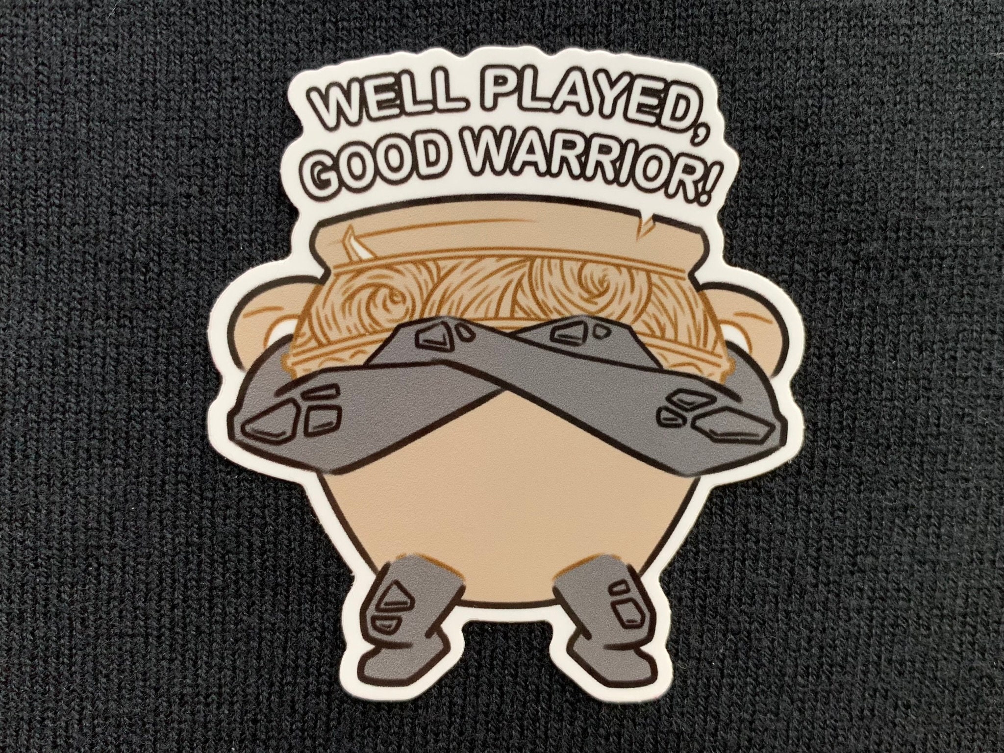 Iron-Fist Alexander the Warrior Jar Sticker - Elden Ring Inspired