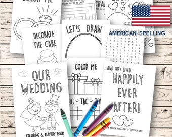 Kids Wedding Coloring Activity Book INSTANT DOWNLOAD