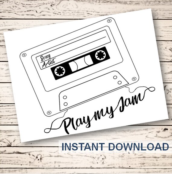 Printable Song Request Cards Cards for Wedding Weddings