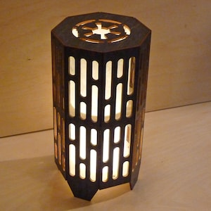Shield Generator 8&quot; Octagon Wooden Shoji Lamp
