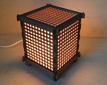 Square Grid 6" Shoji Lamp