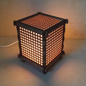 Square Grid 6&quot; Shoji Lamp